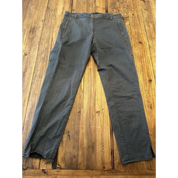 Theory Women’s Olive Green Khaki Pants Size 6 Zipper Pockets Preppy Casual - Picture 1 of 16